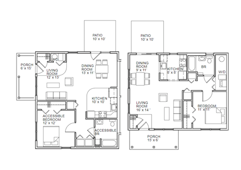 Treehouse One Bedroom One Bathroom Apartment.